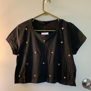 Crop top with gold embellished Jaguars 🐆